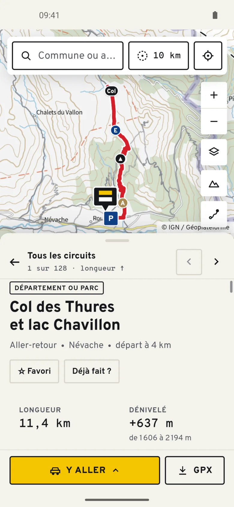 Fiche du circuit Col des Thures et lac Chavillon
