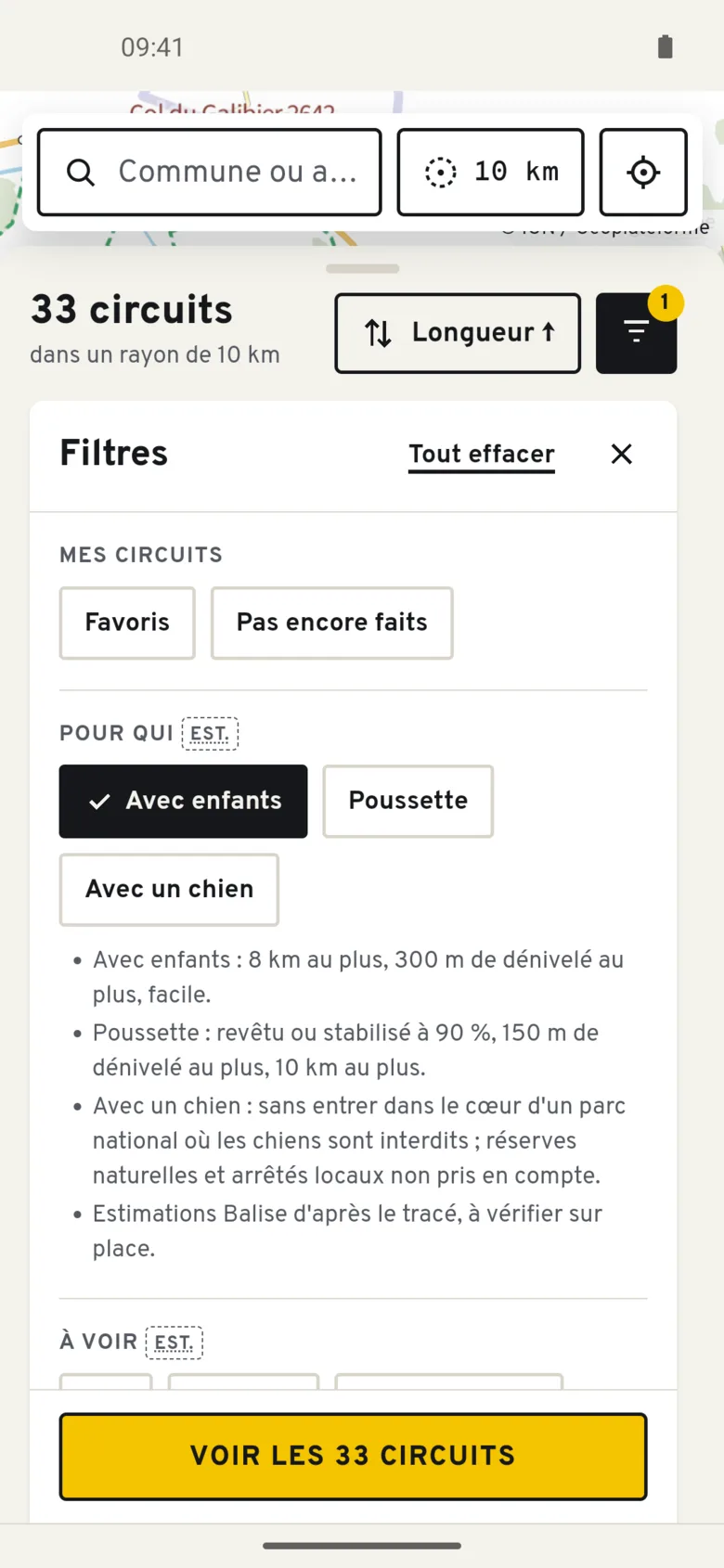 Filtres : avec enfants, poussette, chien